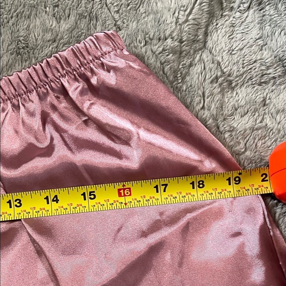 Silky Lace-Trim Camisole & Shorts Pajama Set - Dusty Rose - Picture 10 of 11